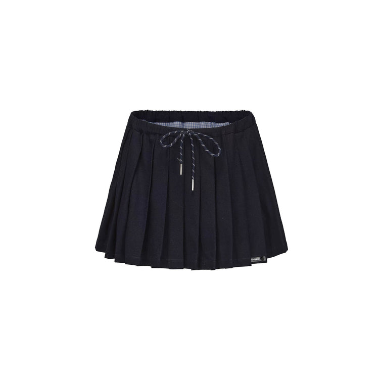 Casual Drawstring Pleated Skirt