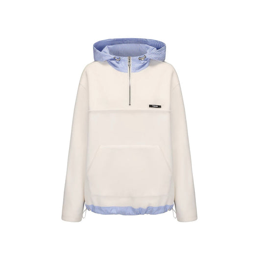 Fleece Plaid Hoodie