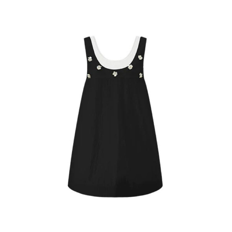 Faux Two-Piece Beaded Strap Dress