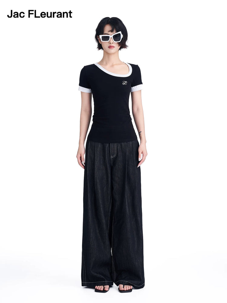 Raw Wash Denim Trousers
