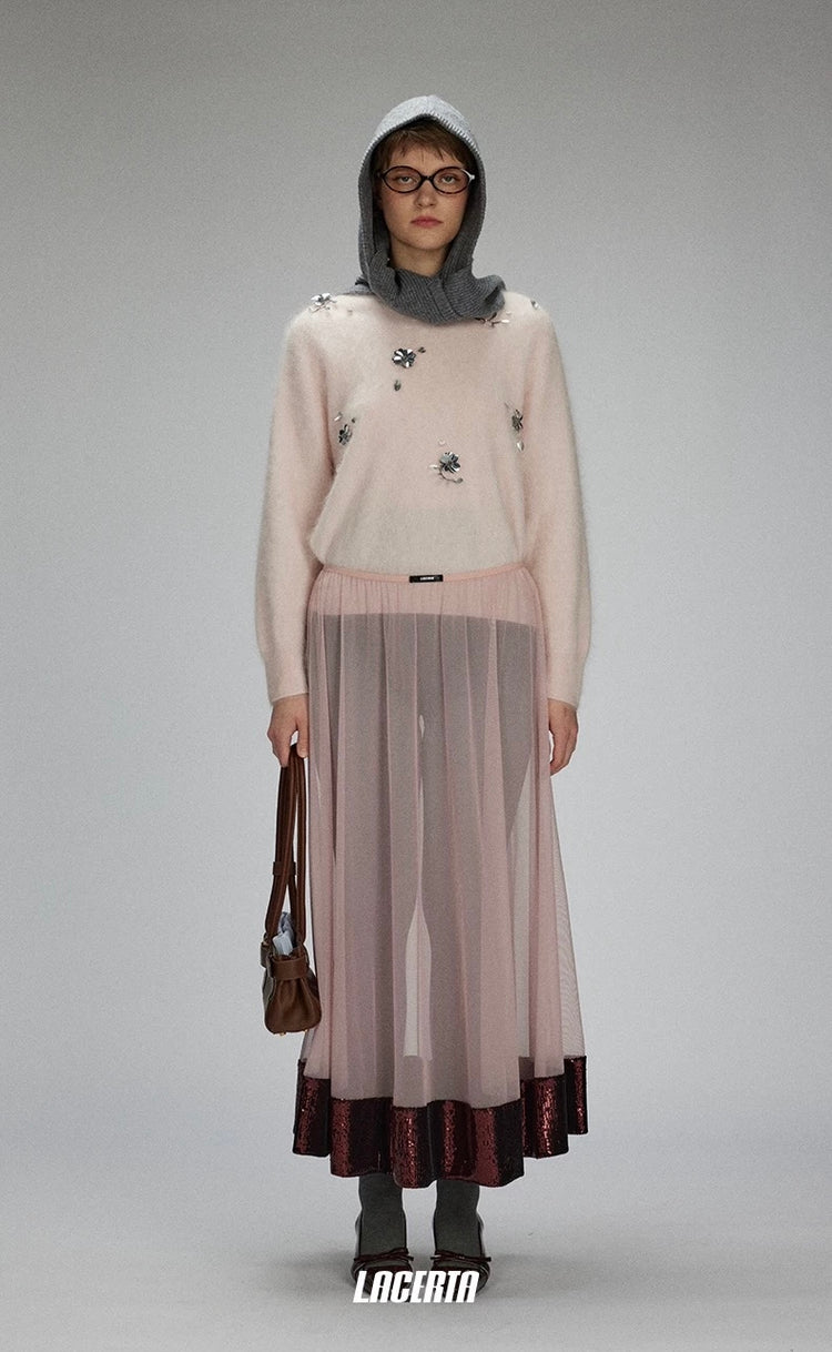 Sequin Embellishments Knitted Sweater