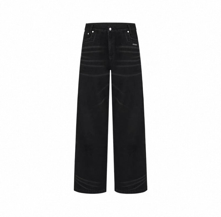 9-1 American-style Distressed Denim Jeans