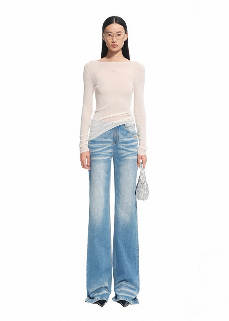 +5cm N4 Golden Ratio Straight-Leg Jeans