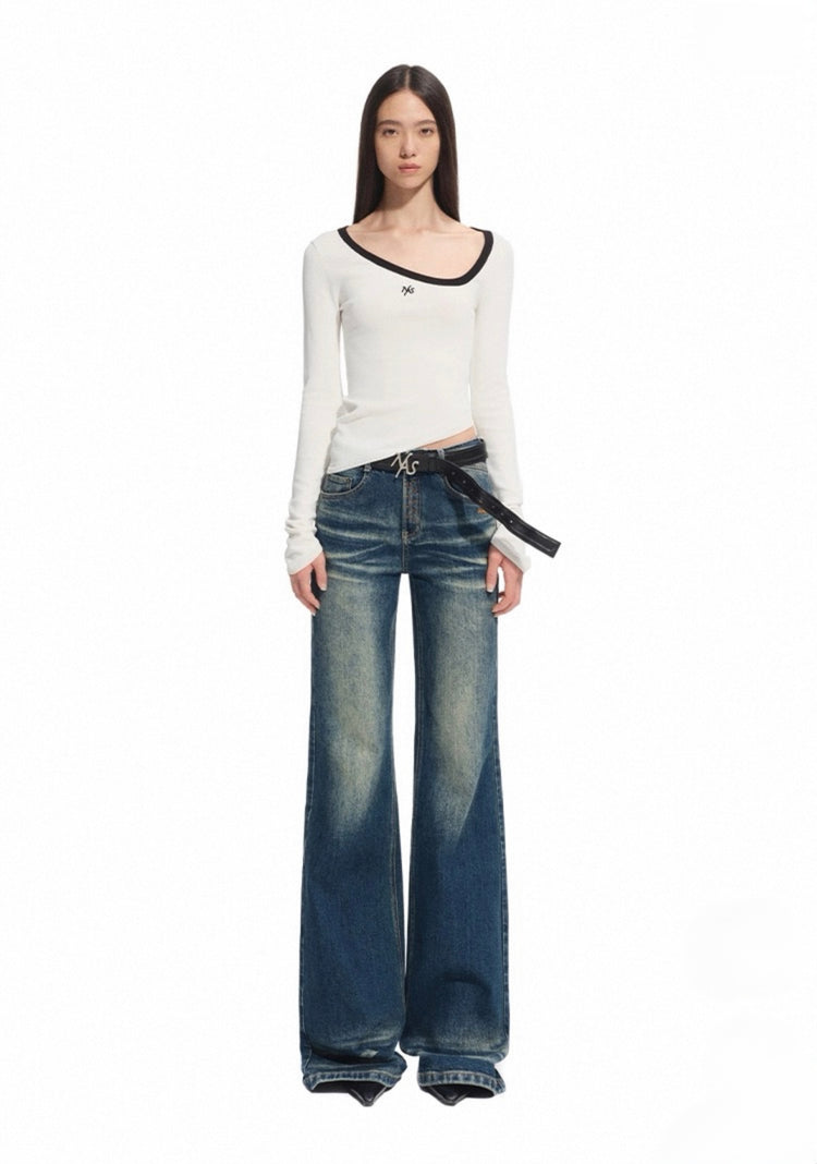 +5cm N4 Golden Ratio Straight-Leg Jeans
