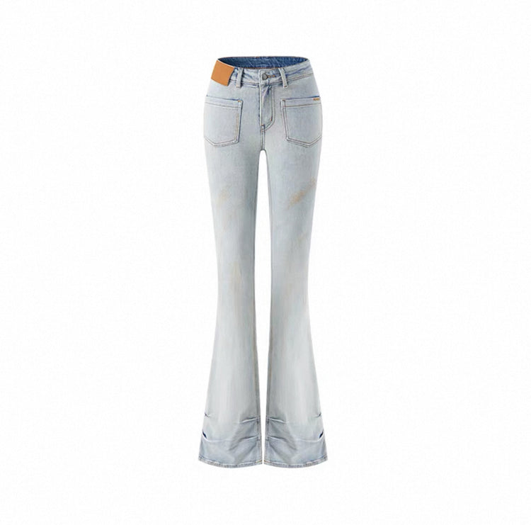 Light Sand Flared Jeans