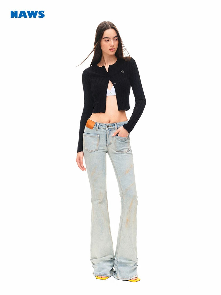 Light Sand Flared Jeans