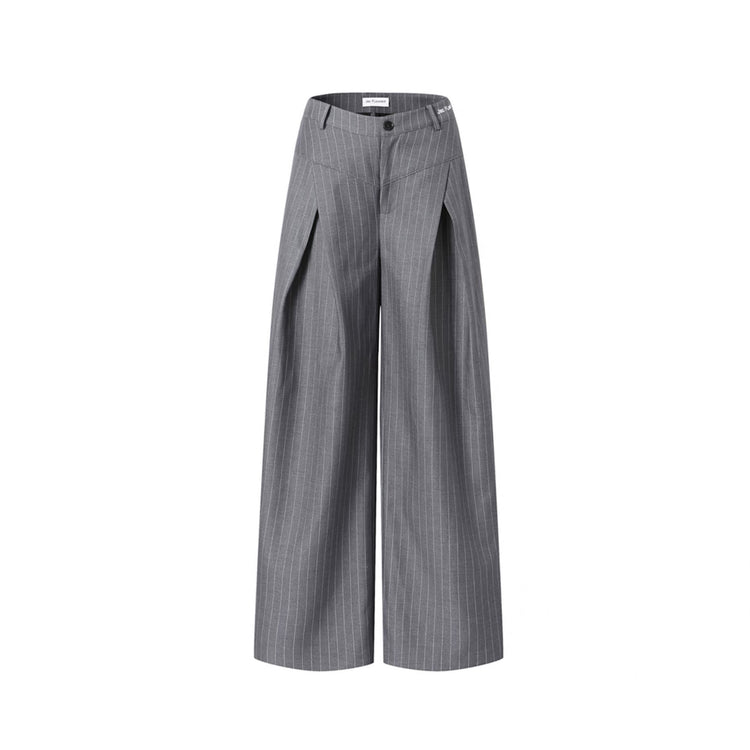 V-Waist Double-Pleated Trousers
