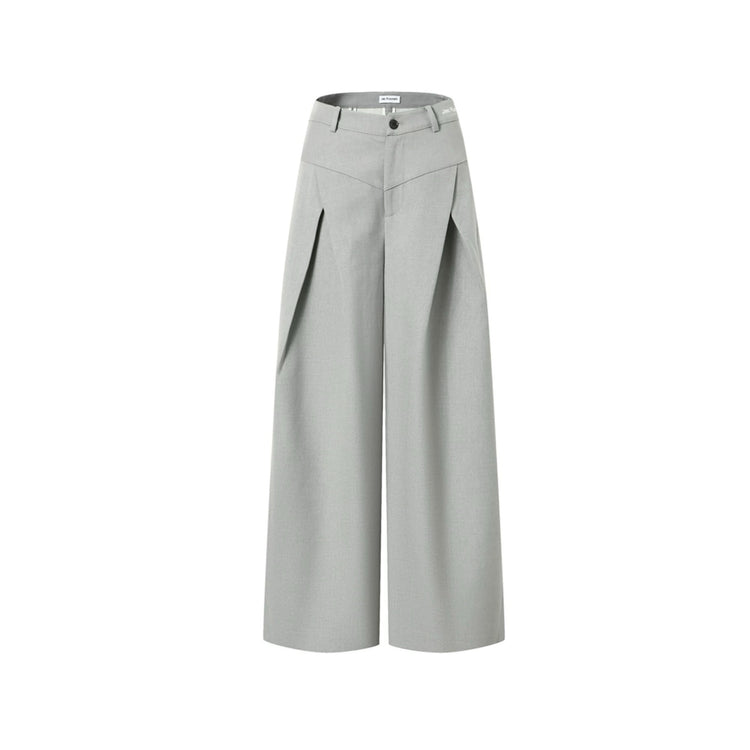 V-Waist Double-Pleated Trousers