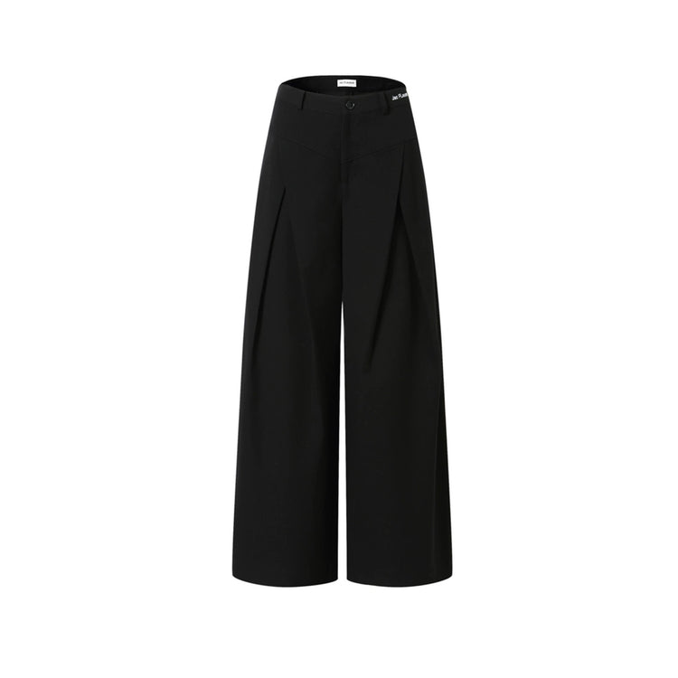V-Waist Double-Pleated Trousers