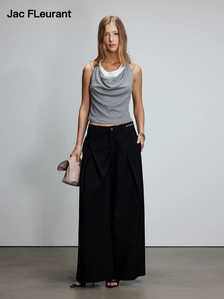 V-Waist Double-Pleated Trousers
