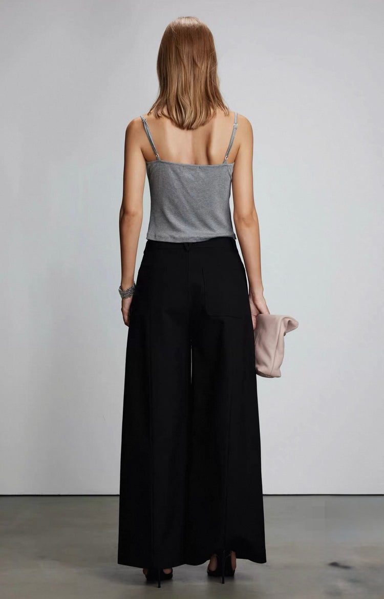 V-Waist Double-Pleated Trousers