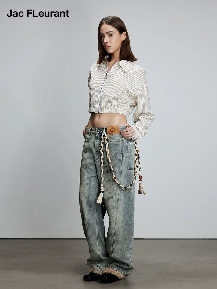 Textured Zip-Up Shirt