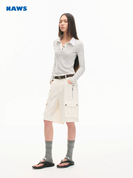 High-line Logo Genuine Leather Wide Belt