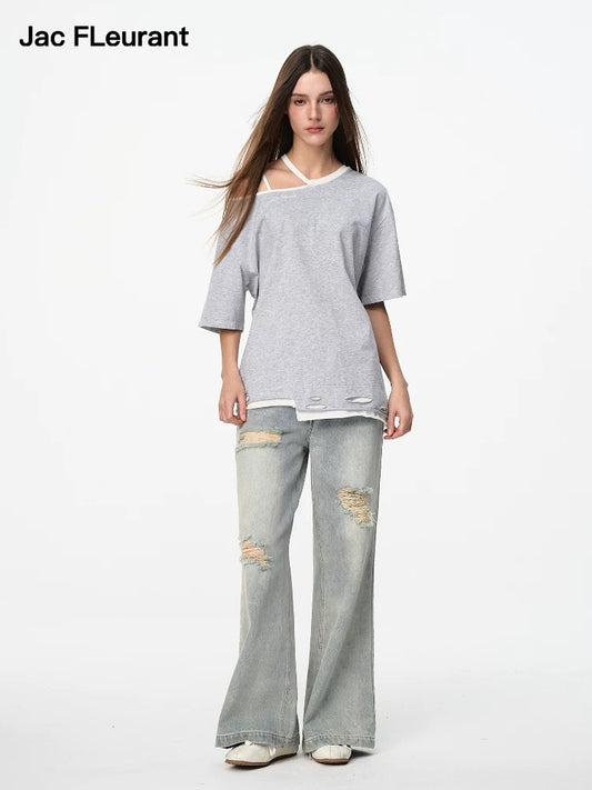 Loose Off-shoulder T-shirt