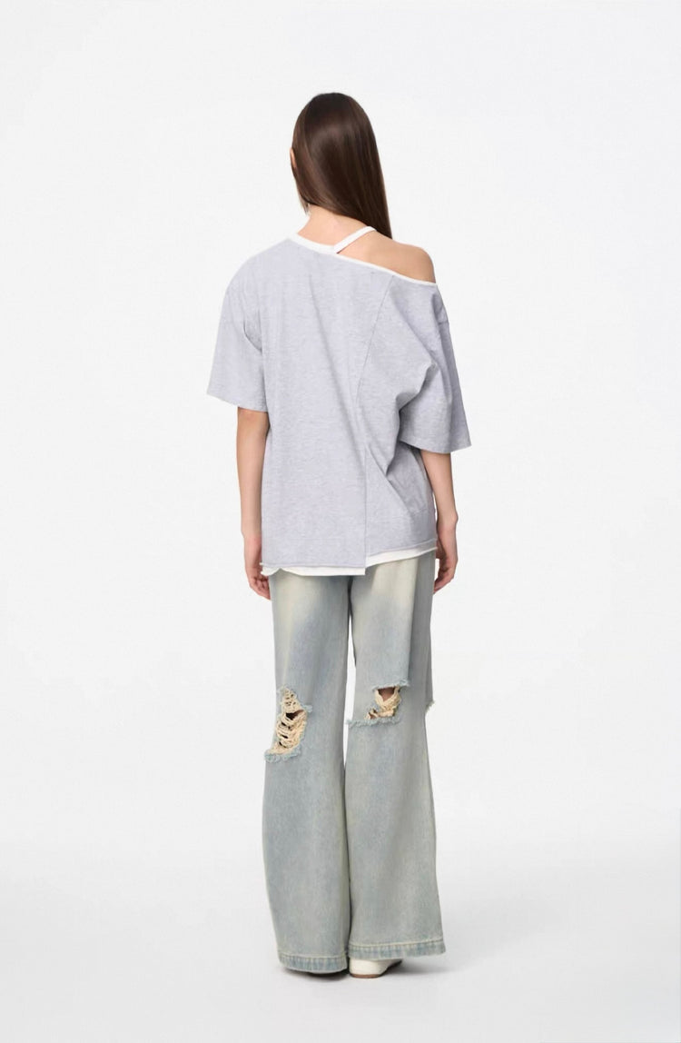 Loose Off-shoulder T-shirt