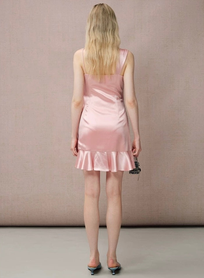 Wave-hem Camisole Dress