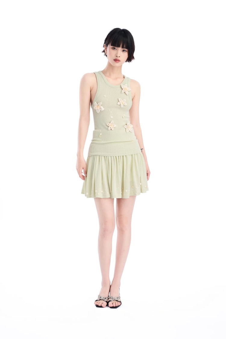 Hand-beaded flowers Vest