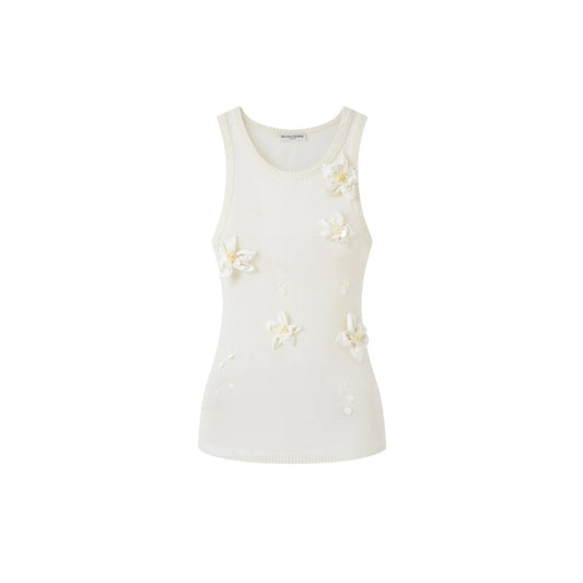 Hand-beaded flowers Vest