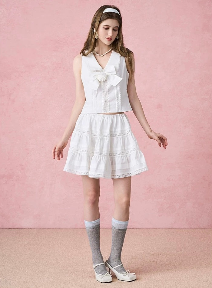 Lace-patchwork Skirt