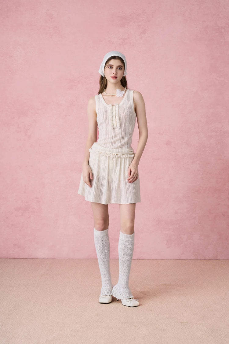 Hollow Crochet Knit Skirt