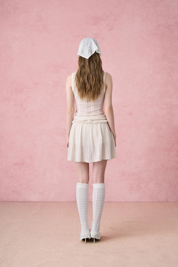 Hollow Crochet Knit Skirt