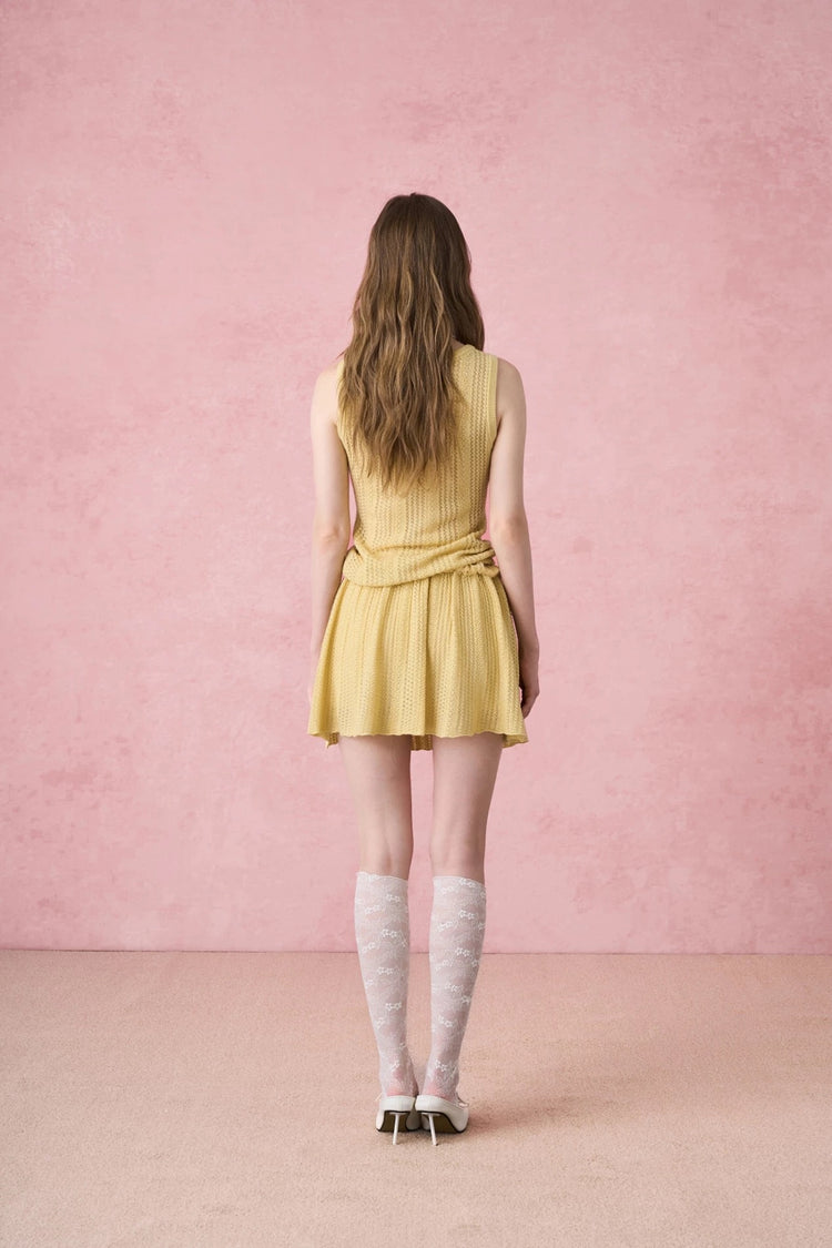 Hollow Crochet Knit Skirt