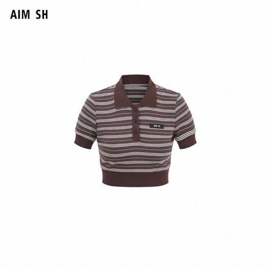 Striped Polo Short-Sleeve T-Shirt