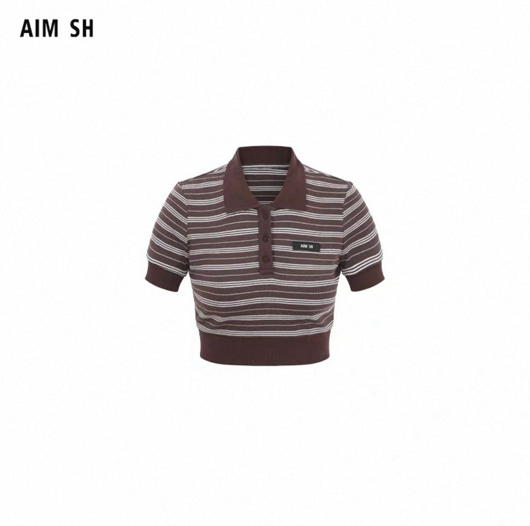 Striped Polo Short-Sleeve T-Shirt