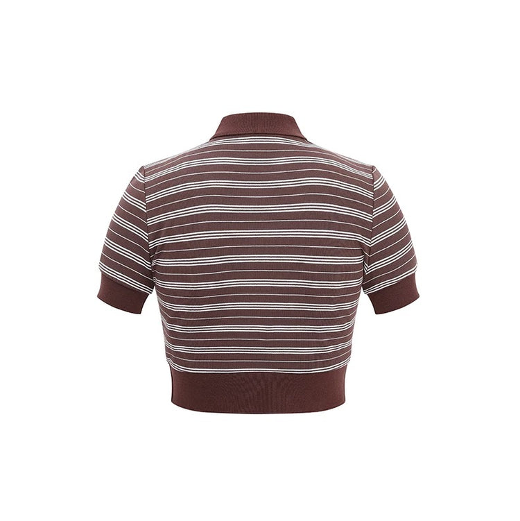 Striped Polo Short-Sleeve T-Shirt