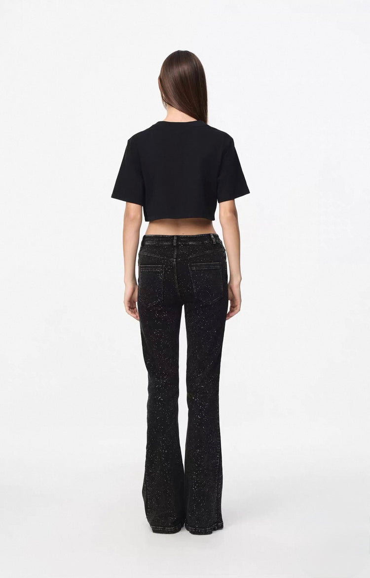 Gradient Logo Beaded T-Shirt