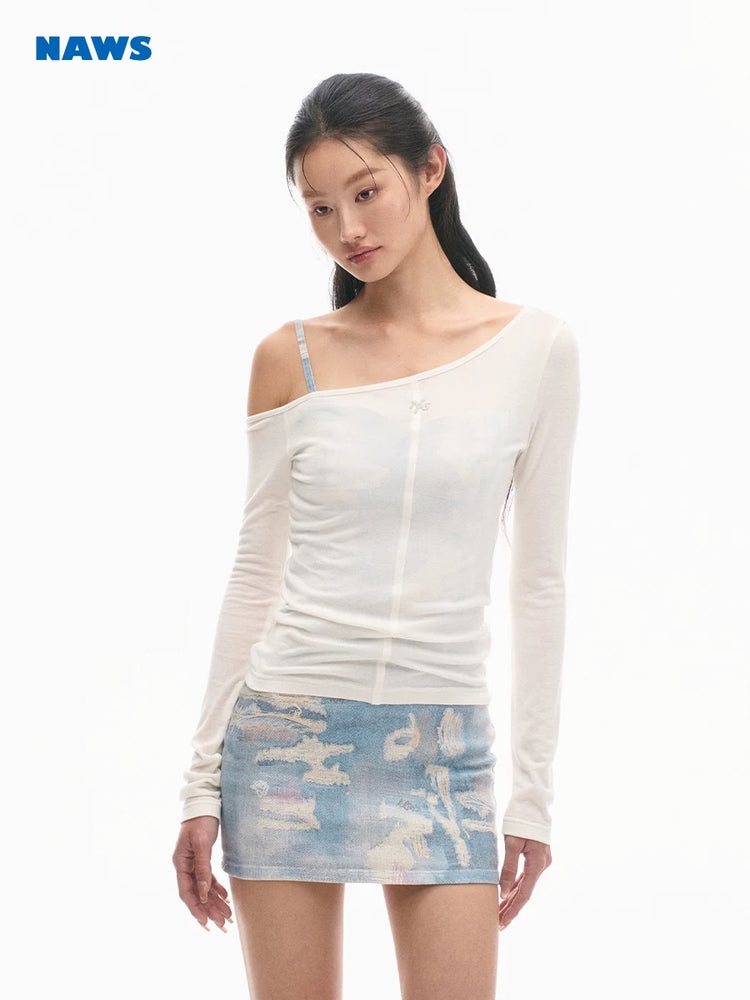Void Asymmetrical One-Shoulder Tee