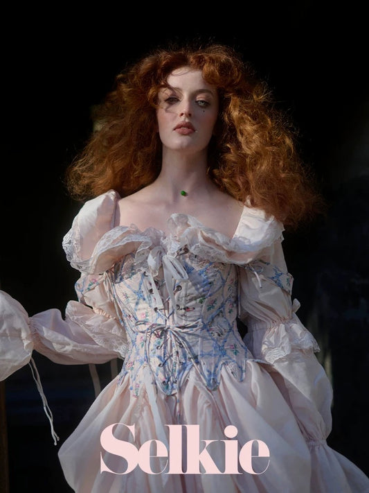 Thirty Goose Raised Diamond-grid Print Corset