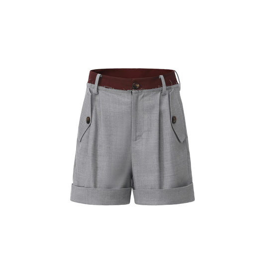 Rolled-hem Tailored Shorts