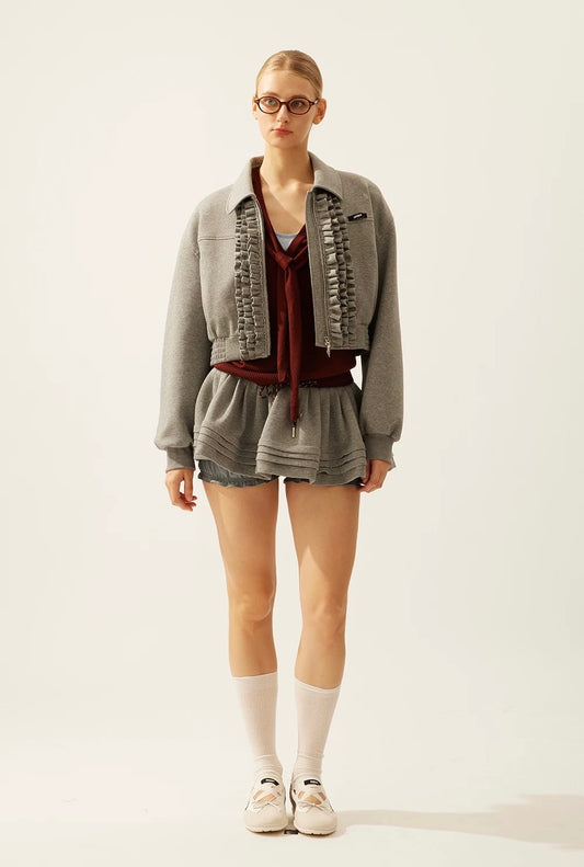 Ruffled-trim Jacket
