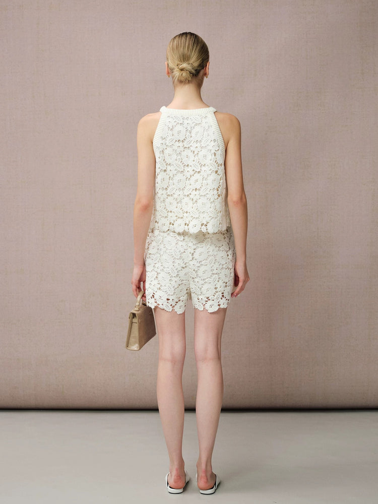 Lace Embroidered Cutout Top