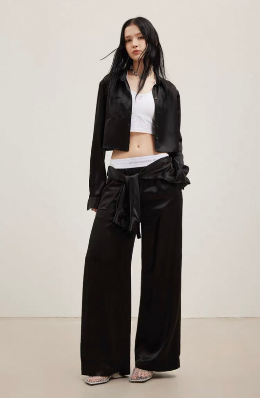 Acetate Cropped Shirt