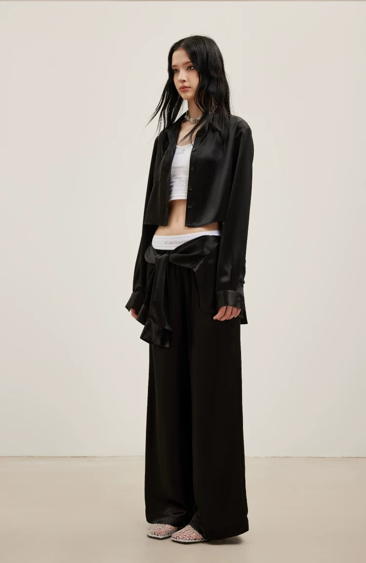 Acetate Cropped Shirt