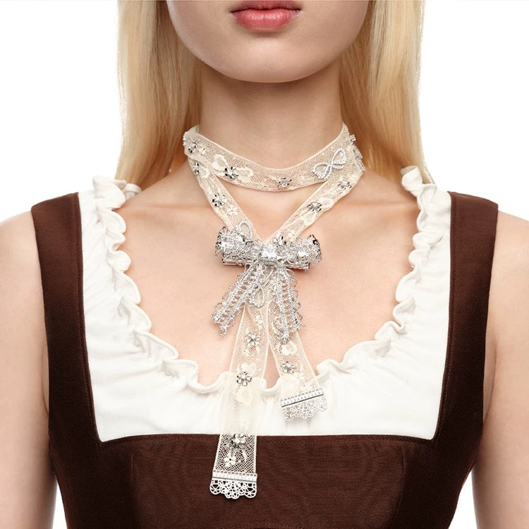 YVMIN X SHUSHUTONG / Lace Bow Hair Clip
