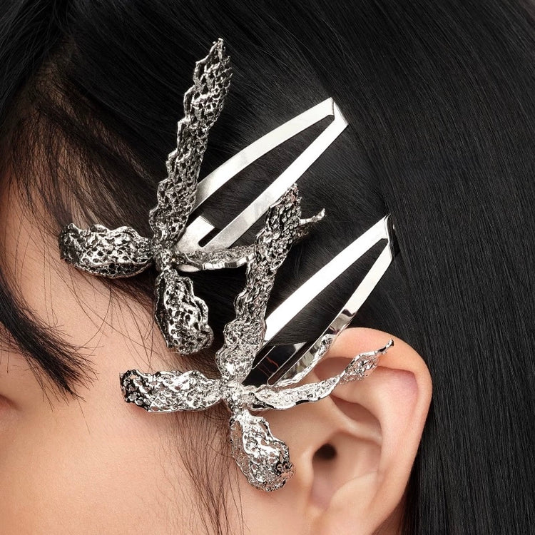 YVMIN X SHUSHUTONG / Distressed Lace Bow Hair Clip
