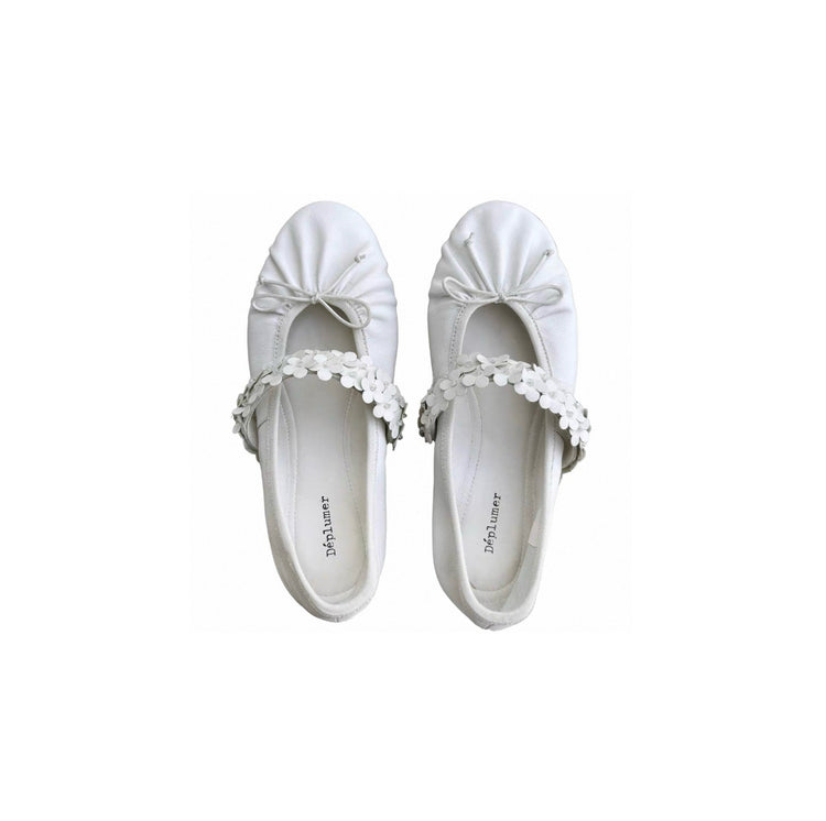 Little Flower Tie-Up Ballet Flats