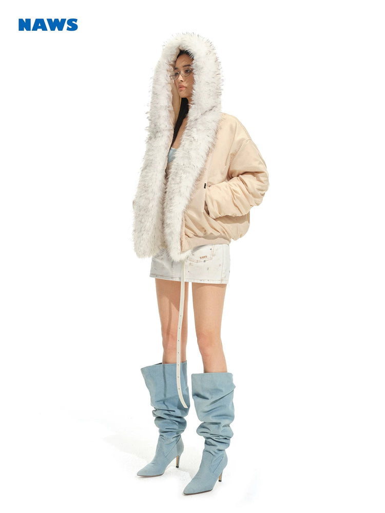 Rocky Mountain Fur-Trim Down Jacket