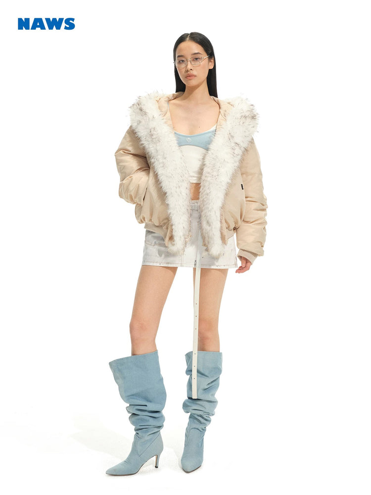 Rocky Mountain Fur-Trim Down Jacket