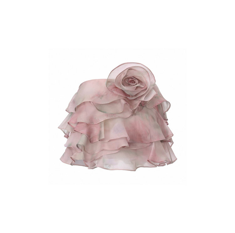 3D Rose Bandeau Top