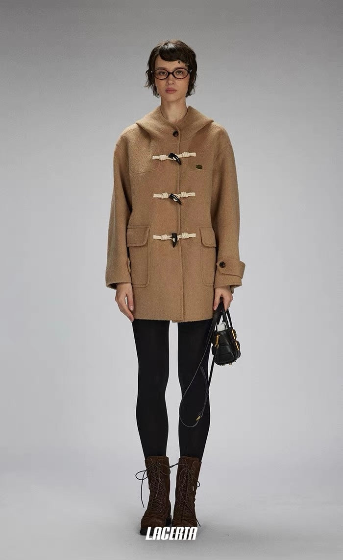Double-Faced Wool Hooded Duffle Coat