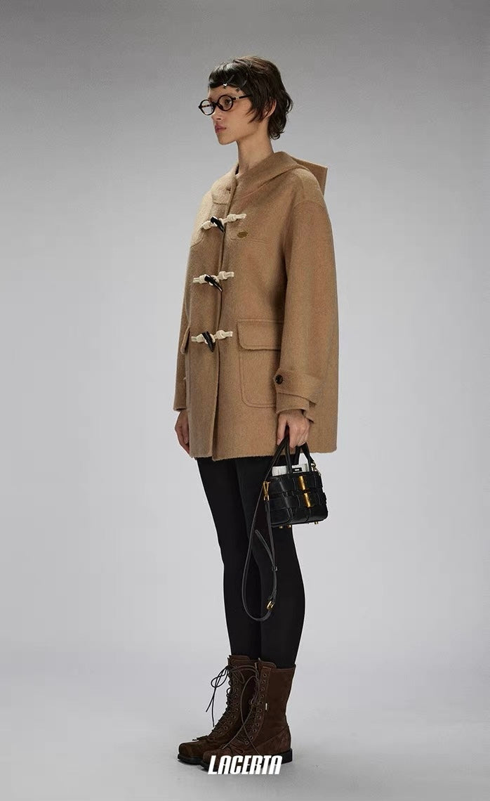 Double-Faced Wool Hooded Duffle Coat