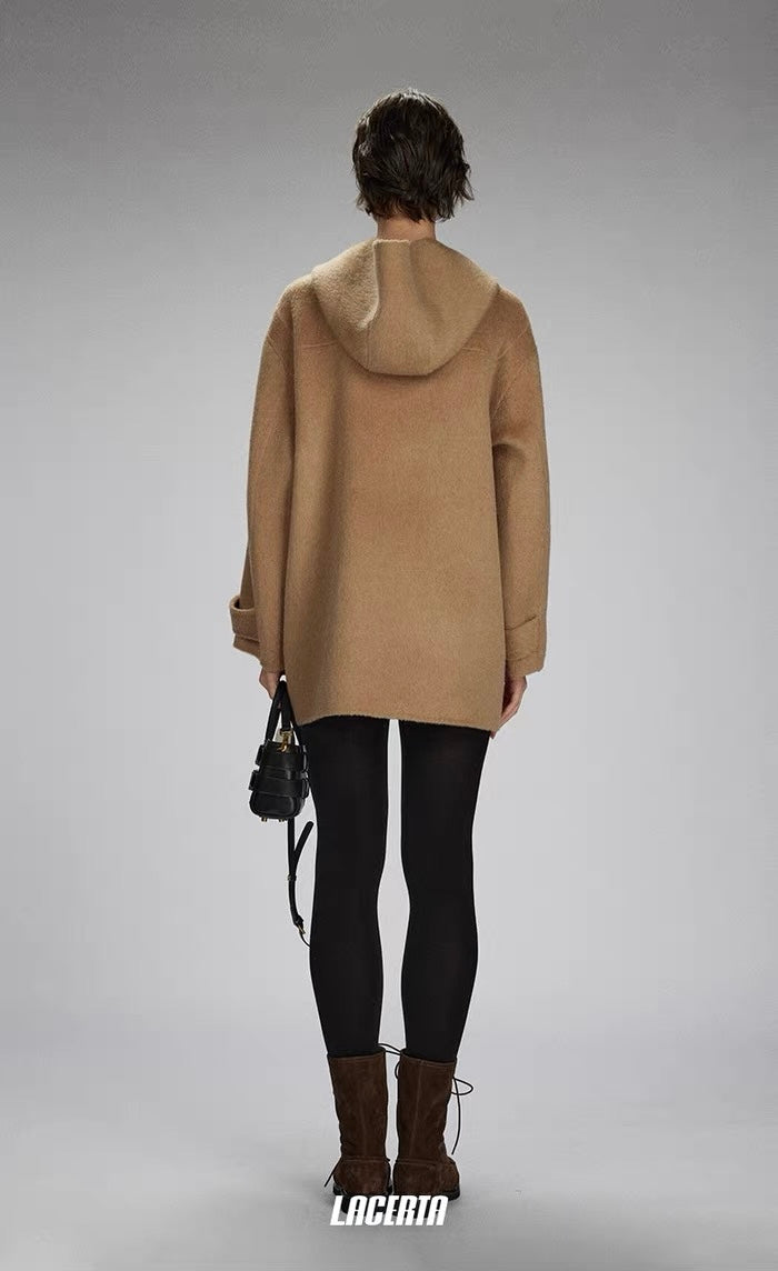 Double-Faced Wool Hooded Duffle Coat