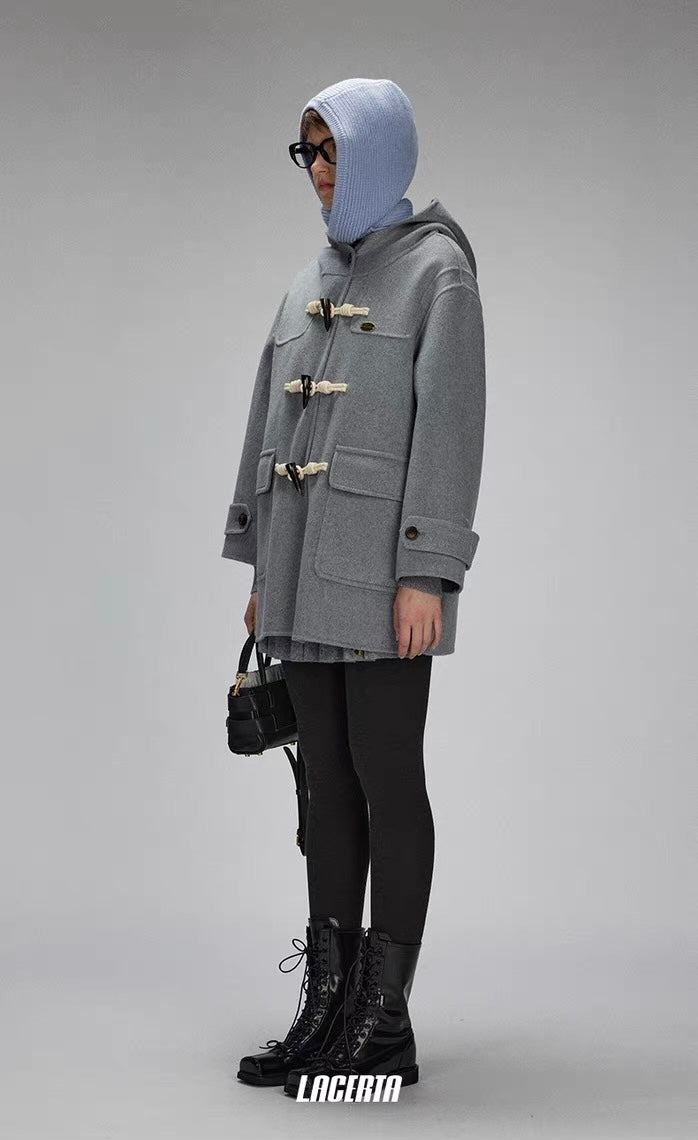 Double-Faced Wool Hooded Duffle Coat