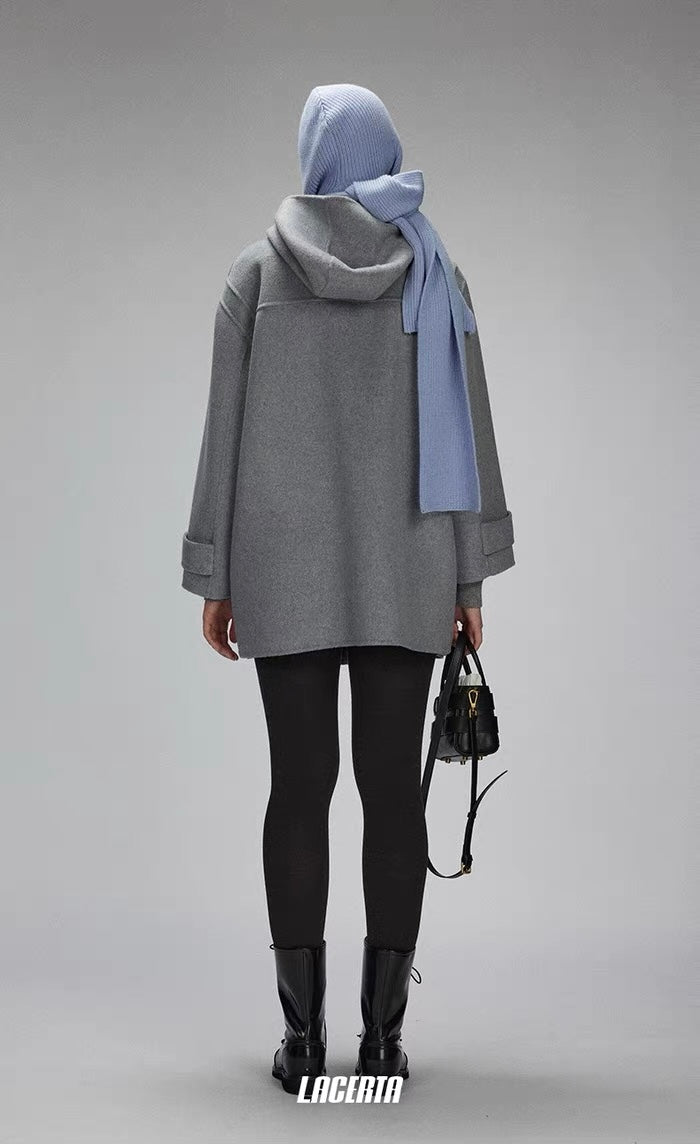 Double-Faced Wool Hooded Duffle Coat