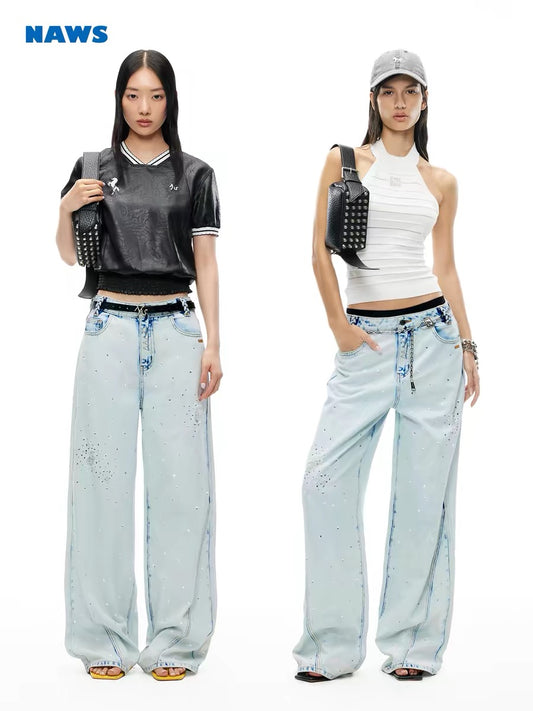 Glitter Distressed Jeans