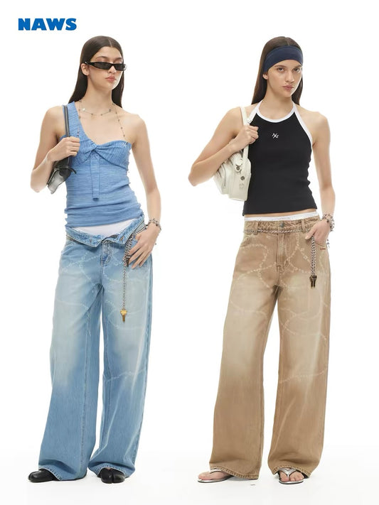 Beverly Wide-Leg Denim Jeans